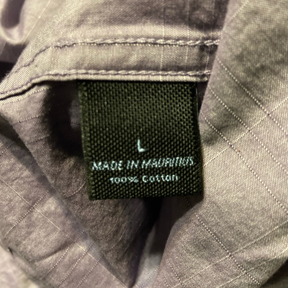 Marc Anthony Purple/ White Patterned Button Down … - image 4